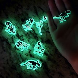 Dinosaur glow-in-the-dark shoe charms/croc charms